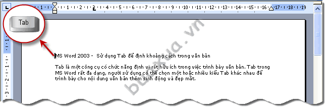 nhấn phím Tab trên bàn phím