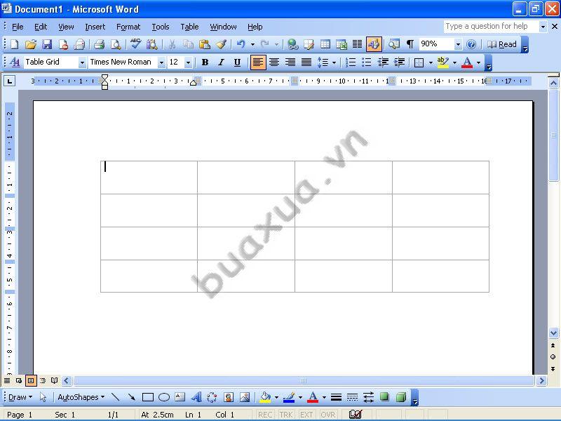 Xóa bỏ hết các đường nét của bảng
