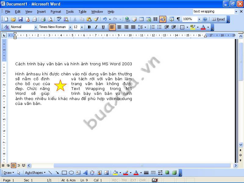 Text Wrapping - Square