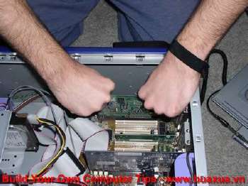 Gắn Card vào khe cắm trên mainboard