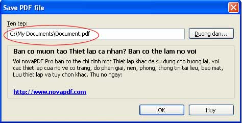 Save PDF file