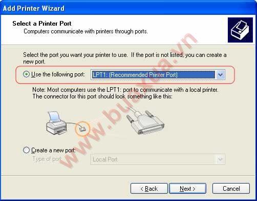 Select a Printer Port