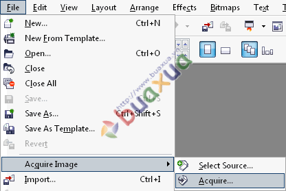Quét ảnh trong CorelDraw
