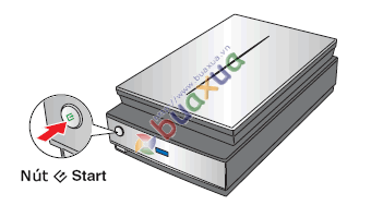 Nhấn nút Start nằm trên máy quét hình