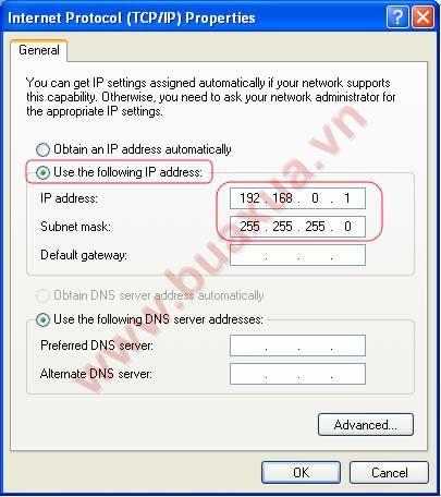 Internet Protocol (TCP/IP) Properties