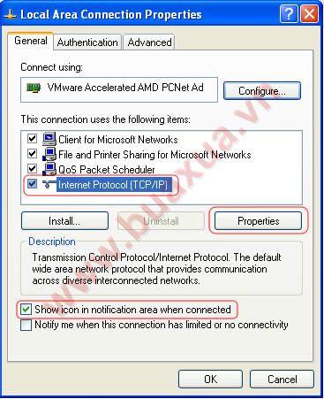 Local Area Connection Properties