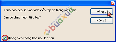 Đồng ý dọn dẹp