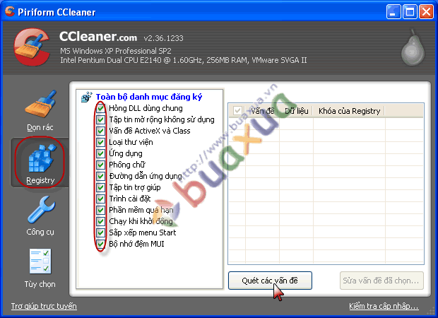 Dọn dẹp và sửa chữa Registry của Windows