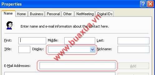 Lưu thêm một địa chỉ email vào Address Book