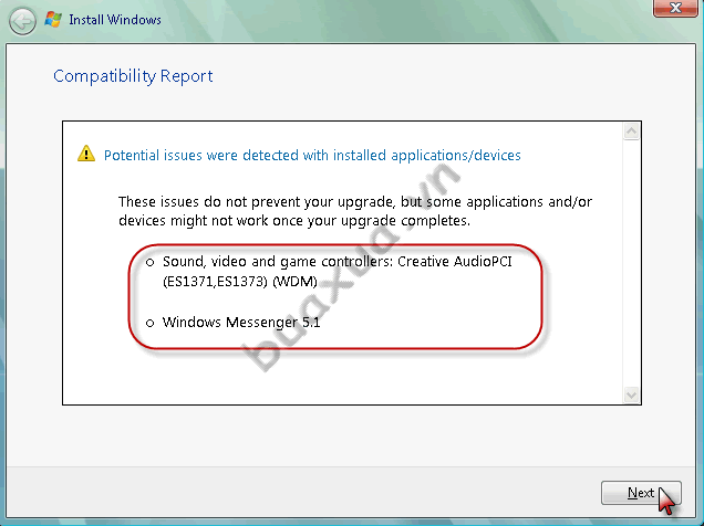 Danh sách các thiết bị không tương thích với Windows Vista