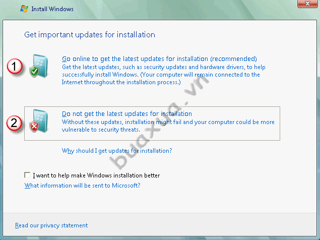 Tải các bản cập nhật Windows