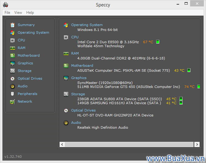 Cách sử dụng Speccy