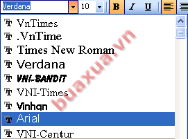 Kiểu Font chữ tiếng Việt