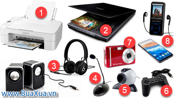 Các thiết bị ngoại vi bạn có thể sử dụng với máy vi tính của mình