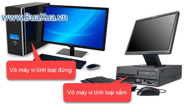 Vỏ máy tính có nhiều hình dạng và kích cỡ khác nhau