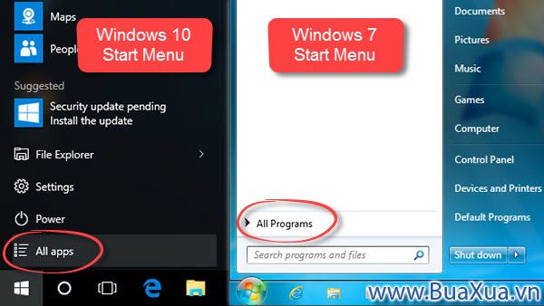 Mở một ứng dụng trong Windows