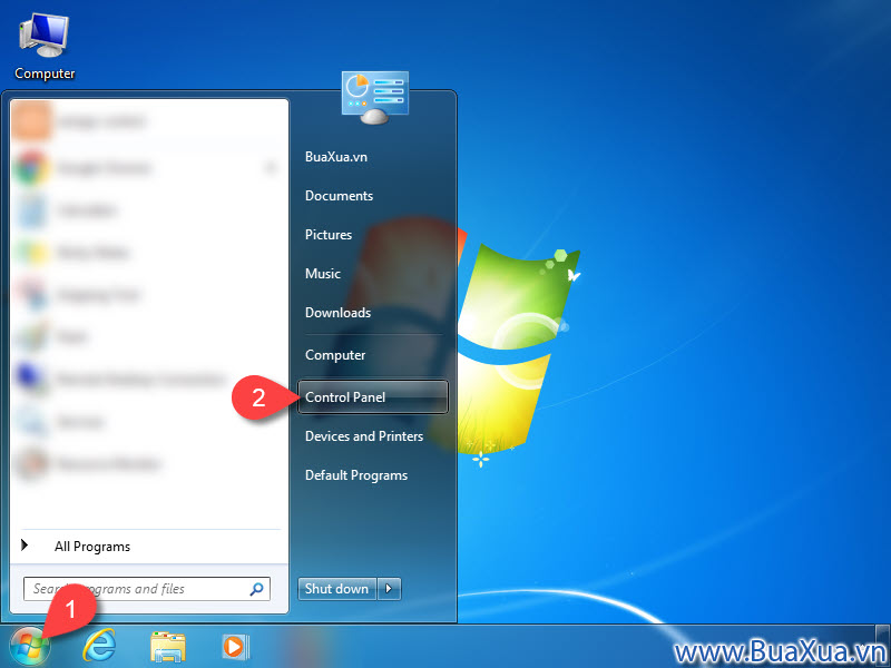 Gỡ cài đặt phần mềm ứng dụng Windows 7