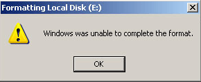 Không định dạng (Format) được ổ dĩa USB