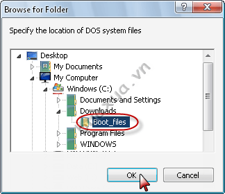 Chọn thư mục Boot_files