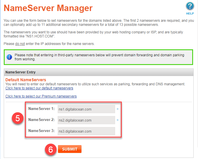Thay đổi NameServer