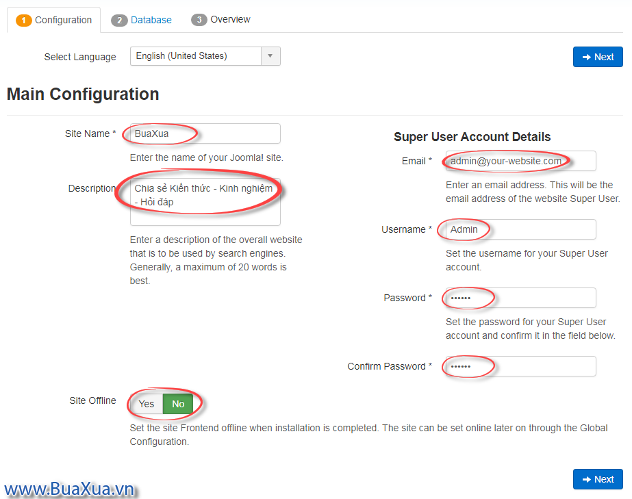 Configuration - Thiết lập cấu hình
