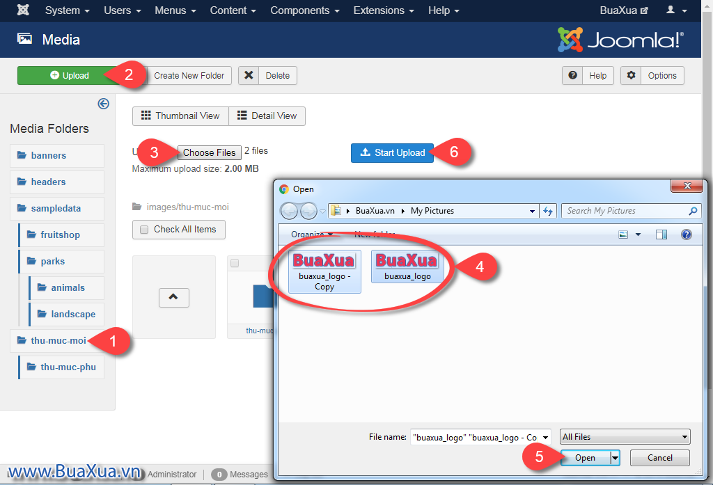 Cách tải hình ảnh lên Website