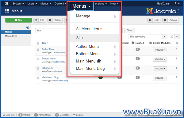 Joomla! Menu