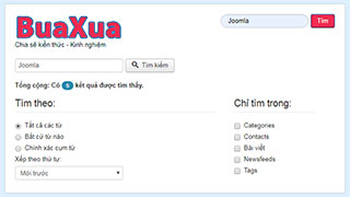 Cách tạo chức năng tìm kiếm - Search cho trang web Joomla!