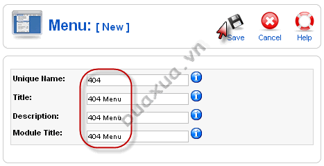 Tạo Menu cho trang thông báo lỗi 404