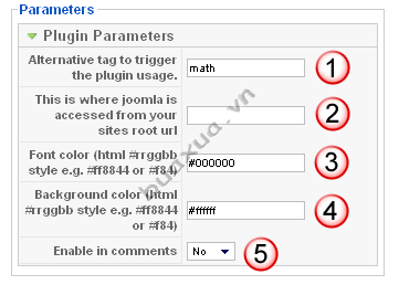 mathpublisher_parameters