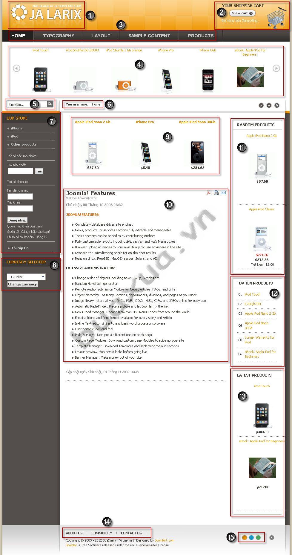 VirtueMart front-page layout