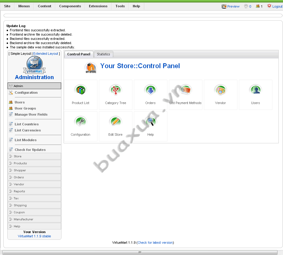 virtuemart_control_panel