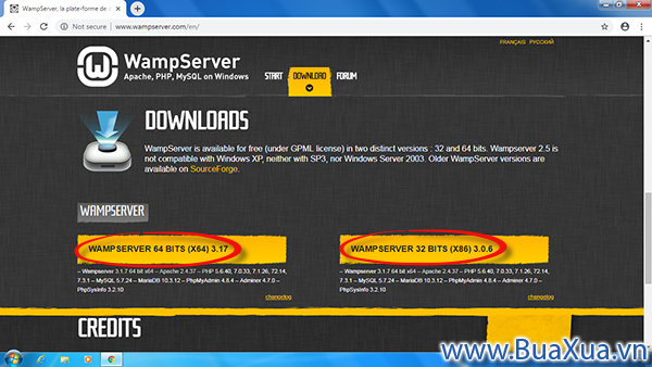 Tải chương trình tạo máy chủ WampServer