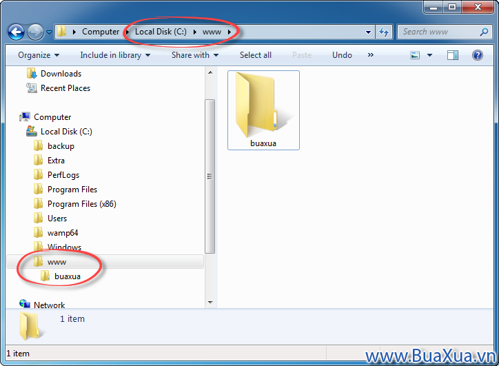 Tạo thư mục web gốc - WebRoot cho máy chủ ảo cục bộ