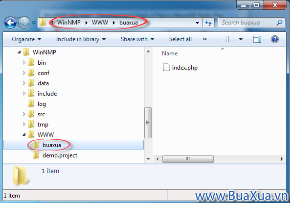 Thư mục chứa trang web trên Localhost