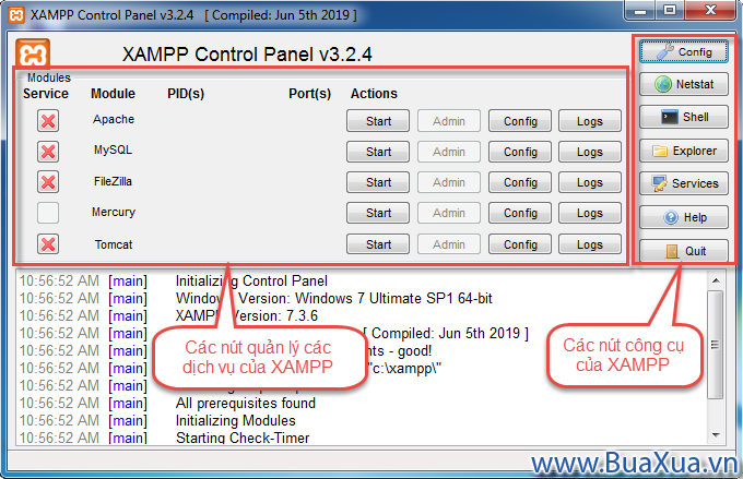 xampp control panel