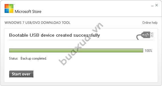 Bootable USB created successfully