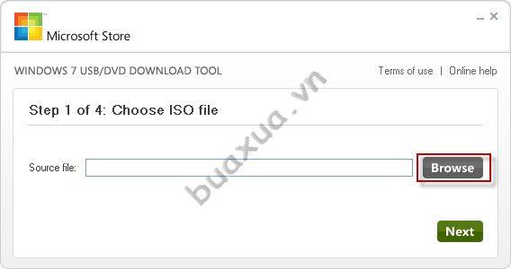 Choose ISO File