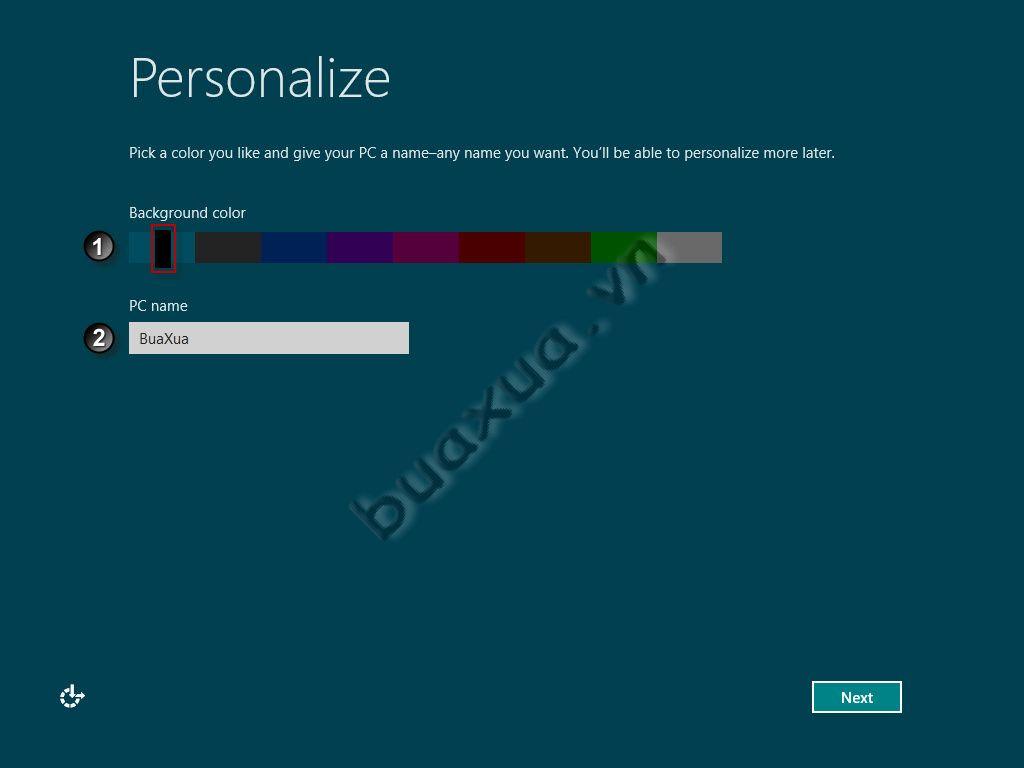 Thiết lập Personalize