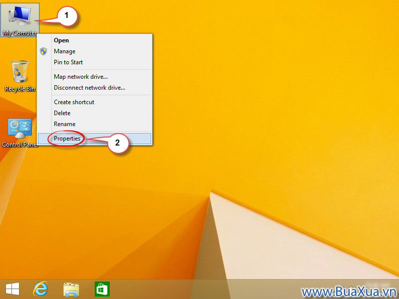 Cách xem thông số của máy vi tính và phiên bản hệ điều hành Windows 8