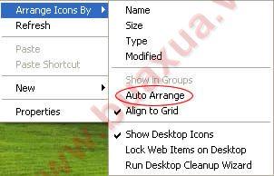 Sắp xếp lại các Icon trên Desktop