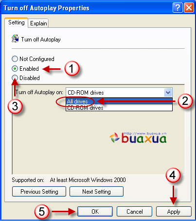 Turn off AutoPlay Properties