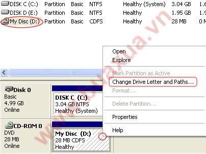 Change Drive Letter and Path