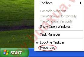 Taskbar Properties