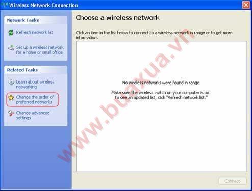 Change the order of preferred networks