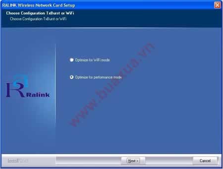 Configuration TxBurst or WiFi