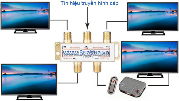 Cách Nối Dây Cáp Truyền Hình Với Nhiều Tivi - Buaxua.Vn