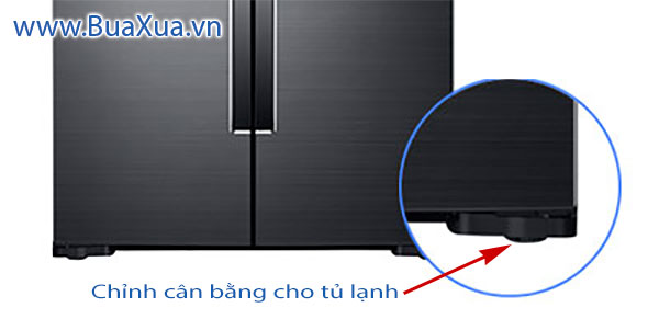 Cân bằng tủ lạnh để không bị nghiêng