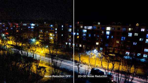 So sánh ảnh được chụp với chức năng chống nhiễu - Noise Reduction