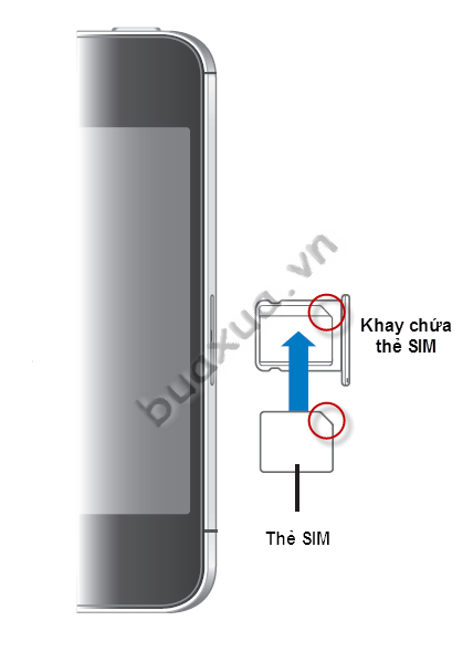 Rút khay chứa SIM ra khỏi iPhone và lắp thẻ SIM vào